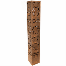Load image into Gallery viewer, Geo design CorTen LED light tower for indoor or outdoor Use - Edge It Co